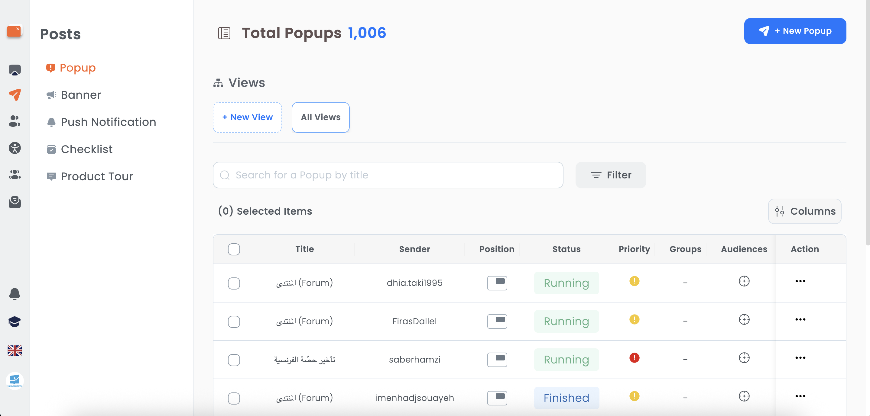 PopUps - Microservices Platform